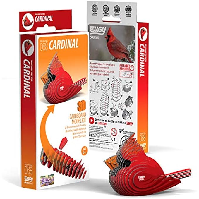 068 CARDINAL ECO-FRIENDLY 3D PAPER PUZZLE [NEW SEAL] - Image 2